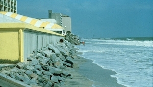 revetted seawall