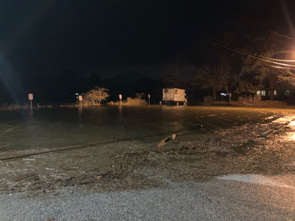 a snowy field at night (MyCoast AI)