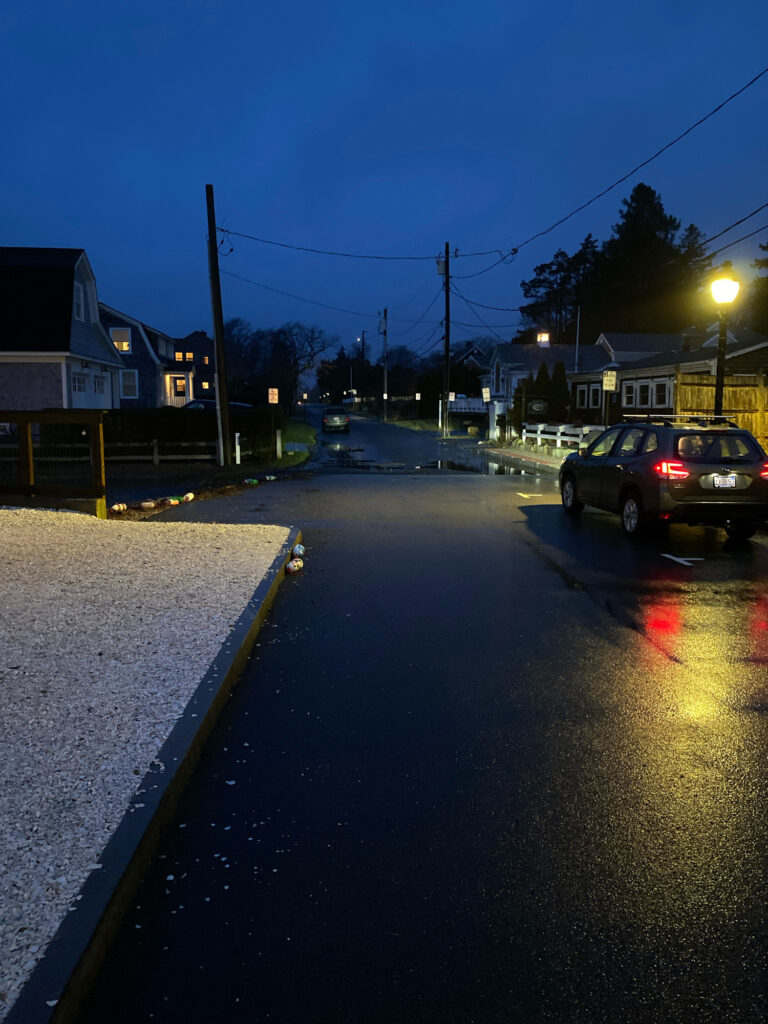 a car on a road at night (MyCoast AI)