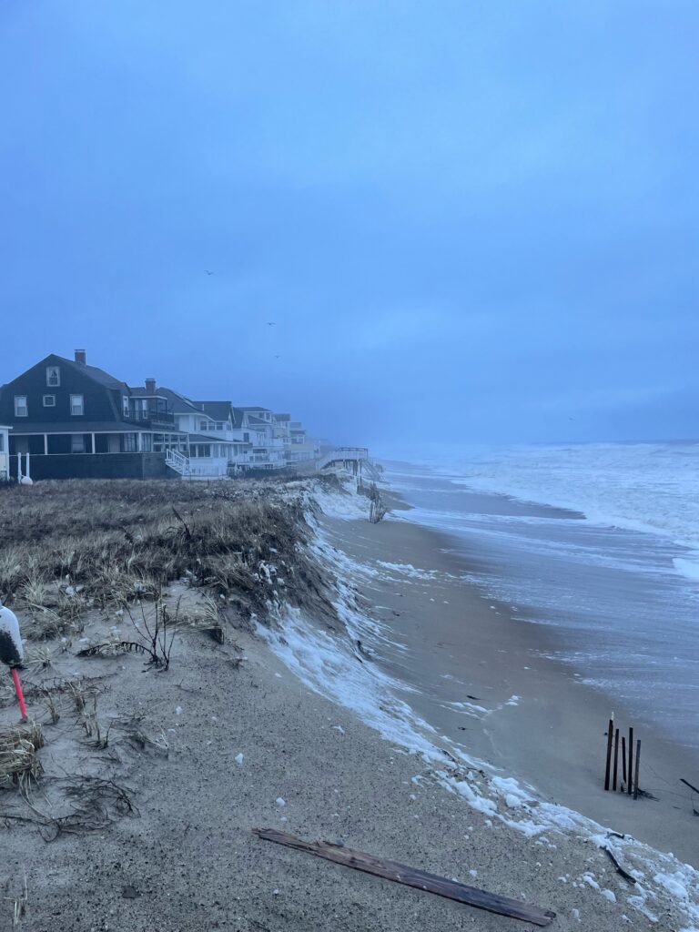 a beach with a house in the background (MyCoast AI)
