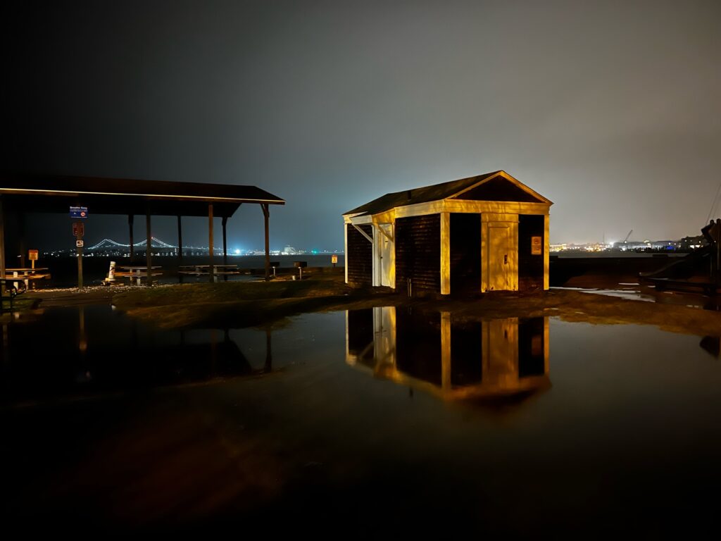 a small shack on a dock (MyCoast AI)