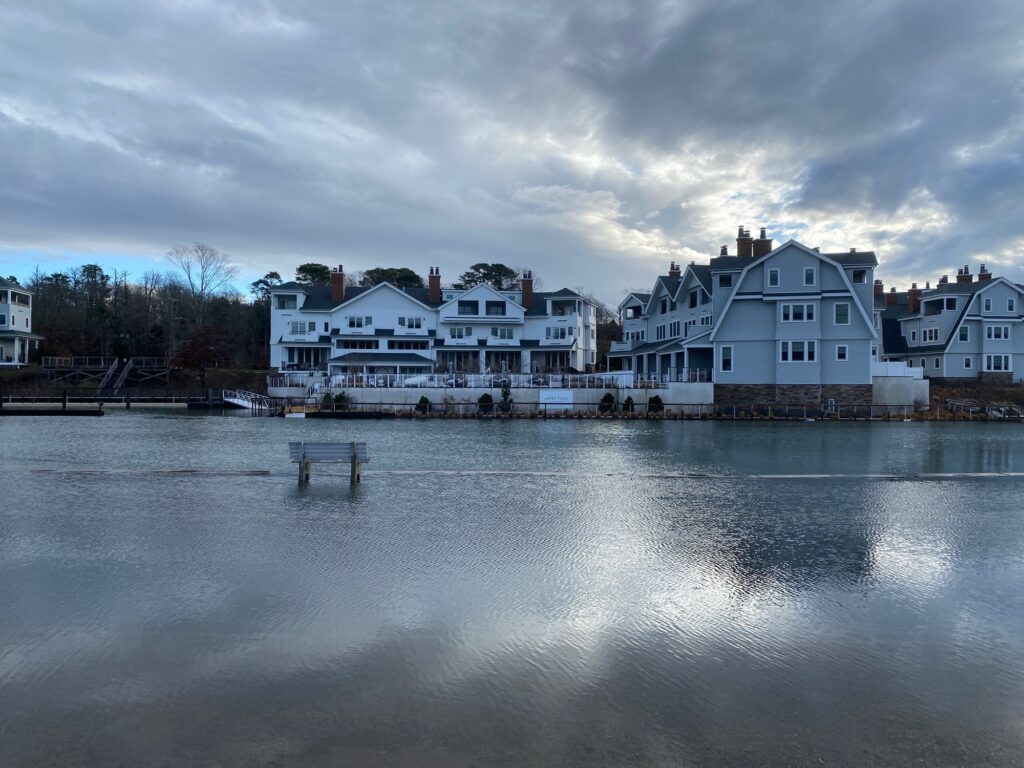 a body of water with buildings along it (MyCoast AI)