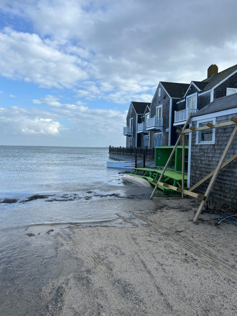 a row of houses on a beach (MyCoast AI)