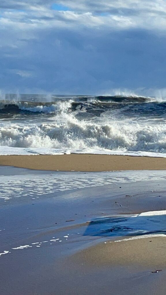 waves crashing on a beach (MyCoast AI)