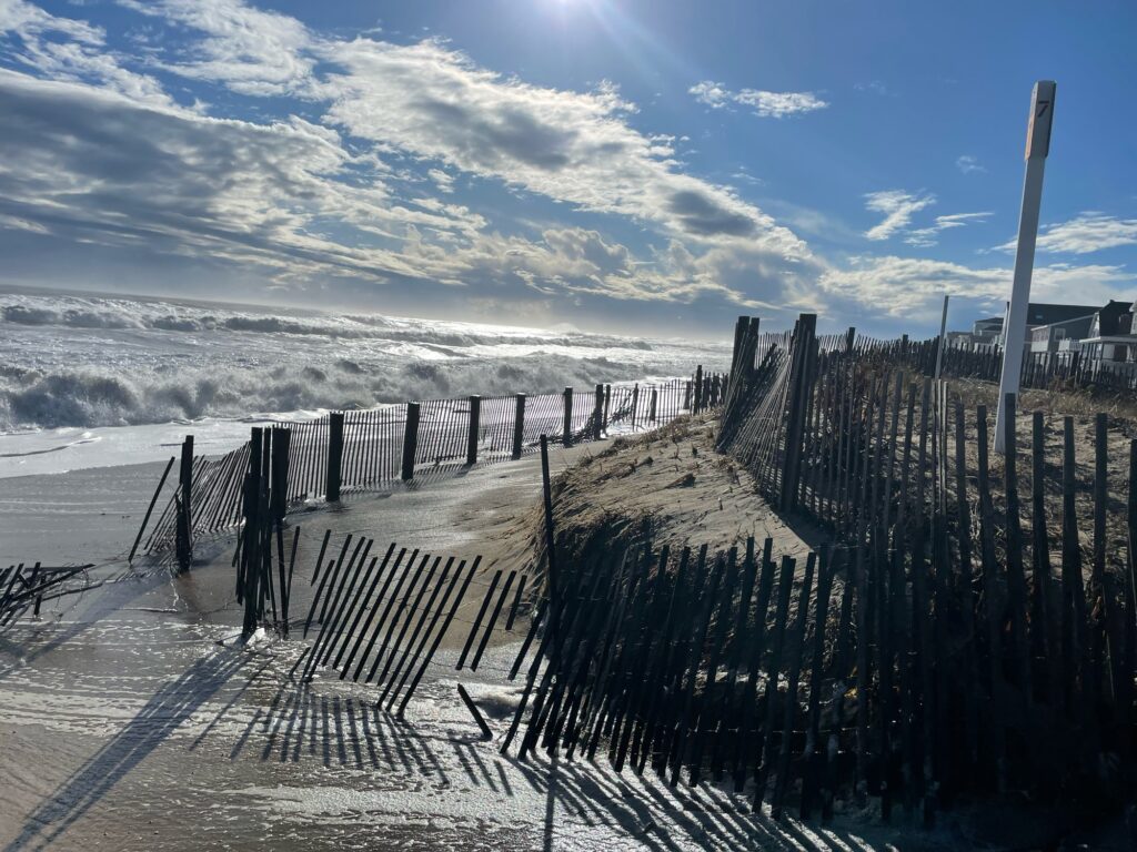 a fence on a beach (MyCoast AI)