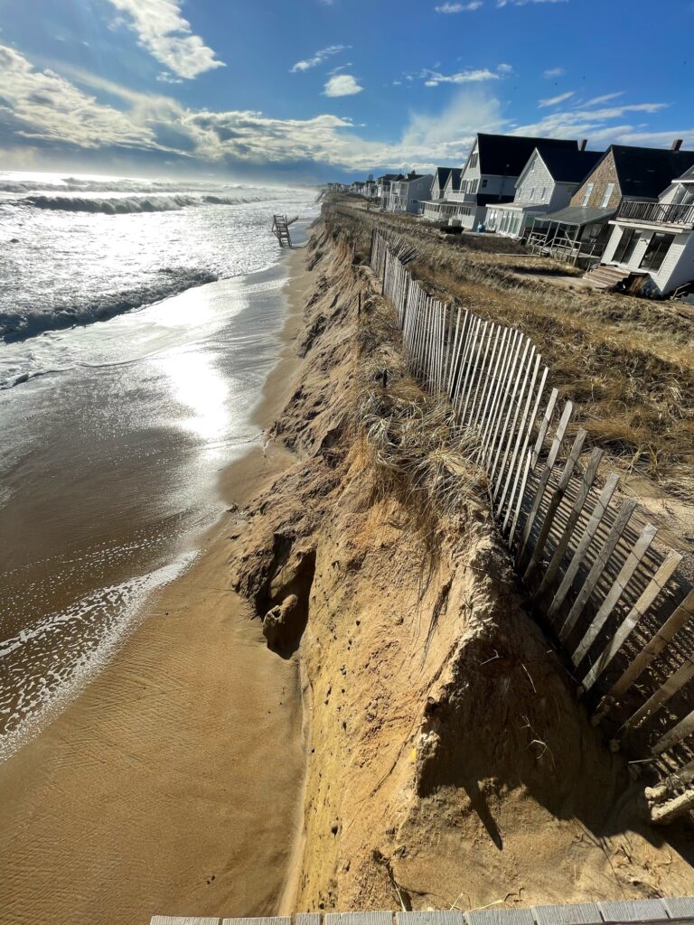 a beach with houses along it (MyCoast AI)