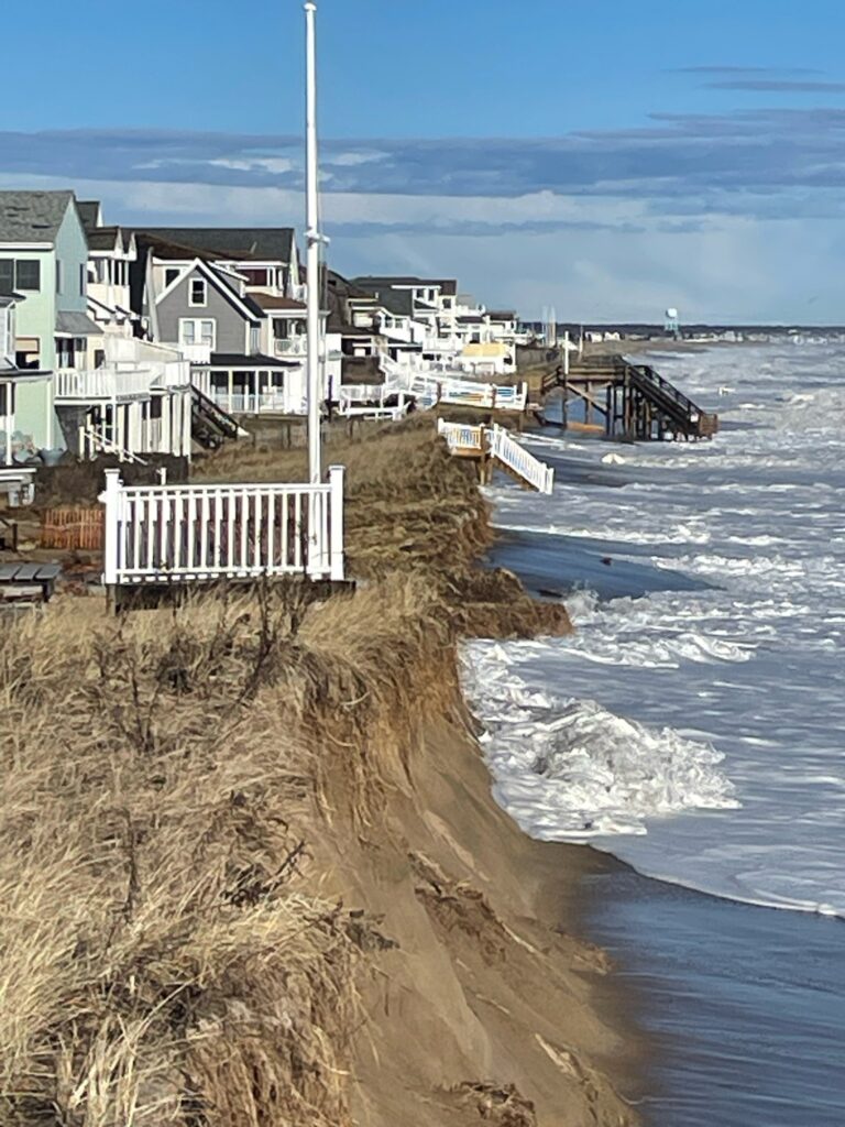 a beach with houses along it (MyCoast AI)