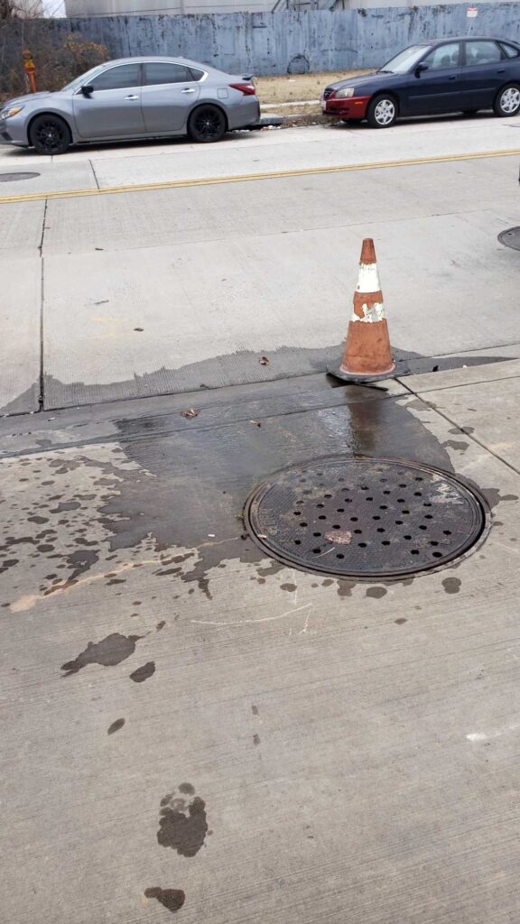 a cone on the ground (MyCoast AI)