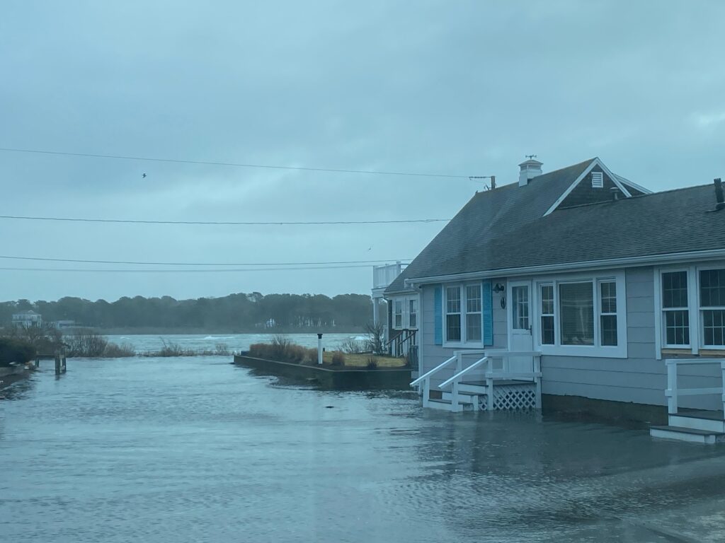 a house on a dock in a lake (MyCoast AI)