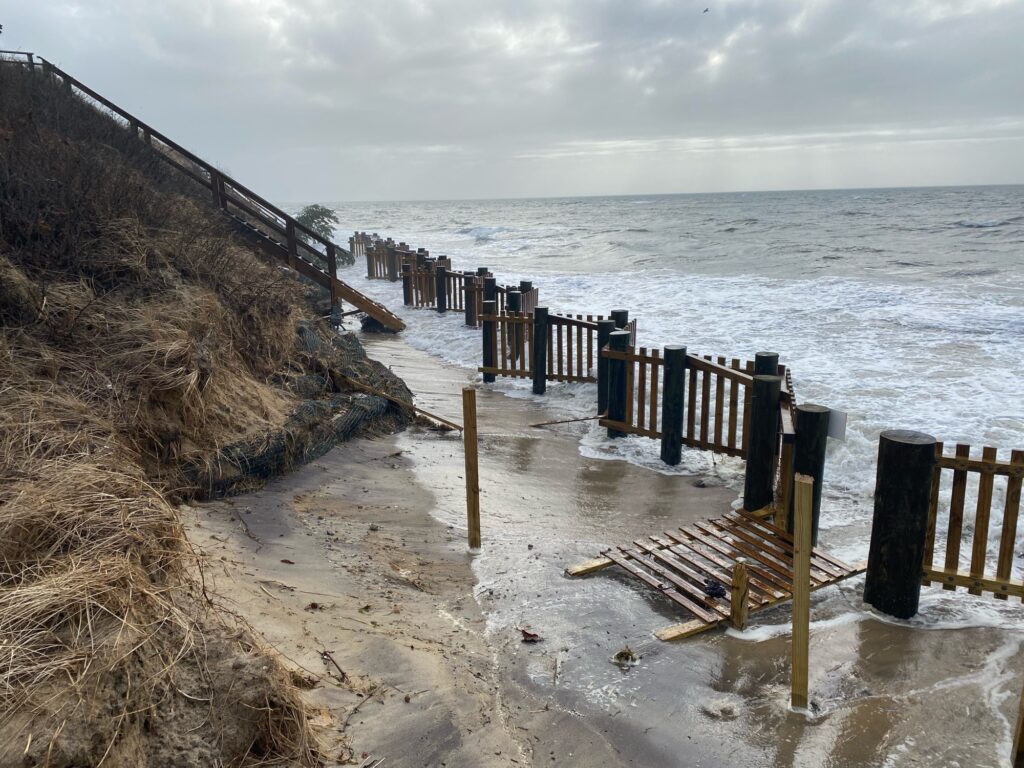 a wooden dock over water (MyCoast AI)