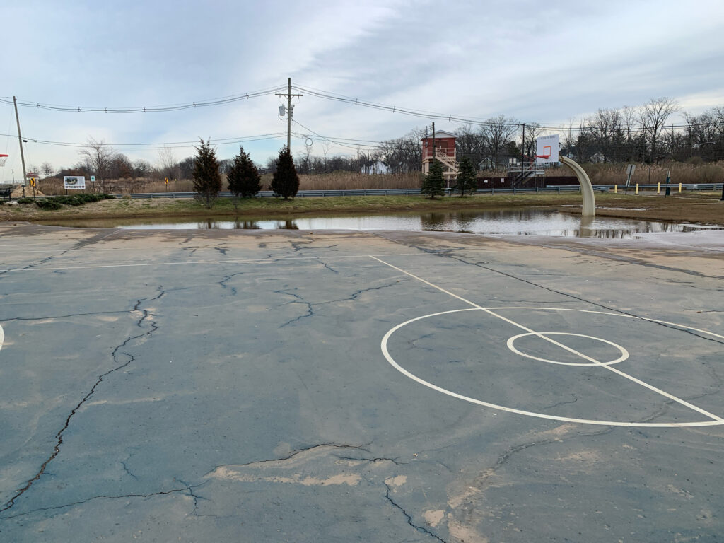 a large empty parking lot (MyCoast AI)