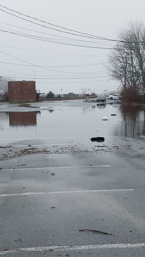 a flooded area with boats (MyCoast AI)