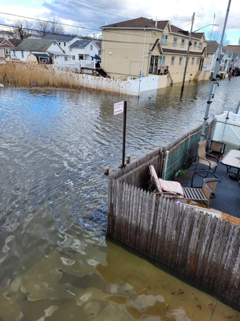 a flooded area with houses (MyCoast AI)