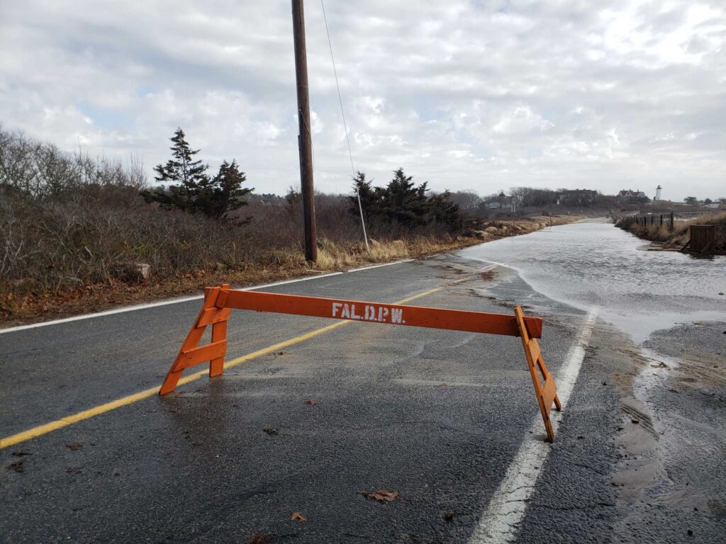 a road with a sign on it (MyCoast AI)