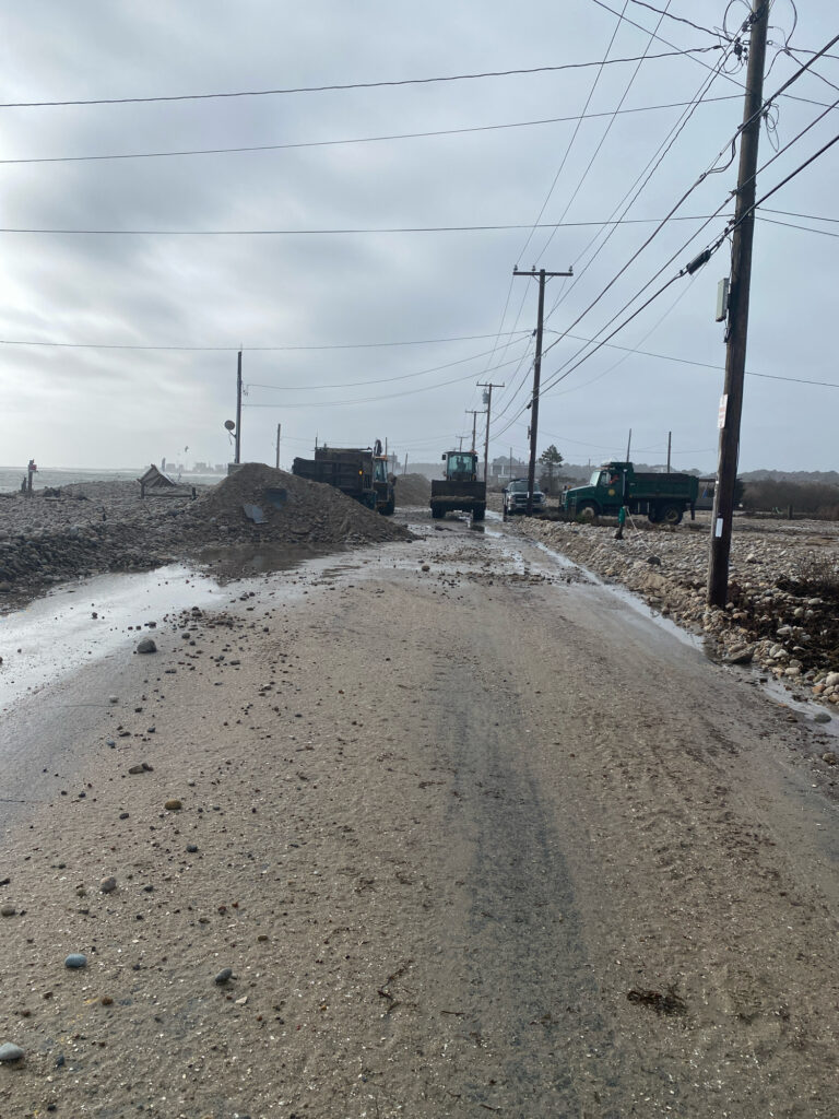 a dirt road with power lines on the side (MyCoast AI)