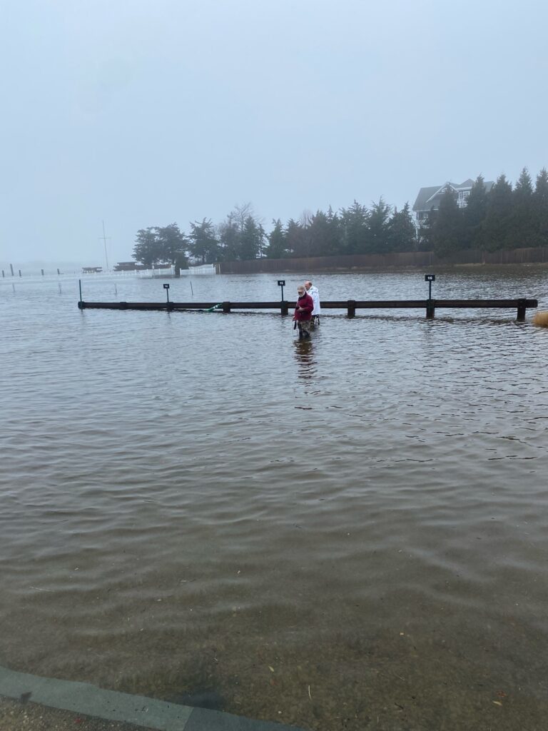 a person standing on a dock (MyCoast AI)