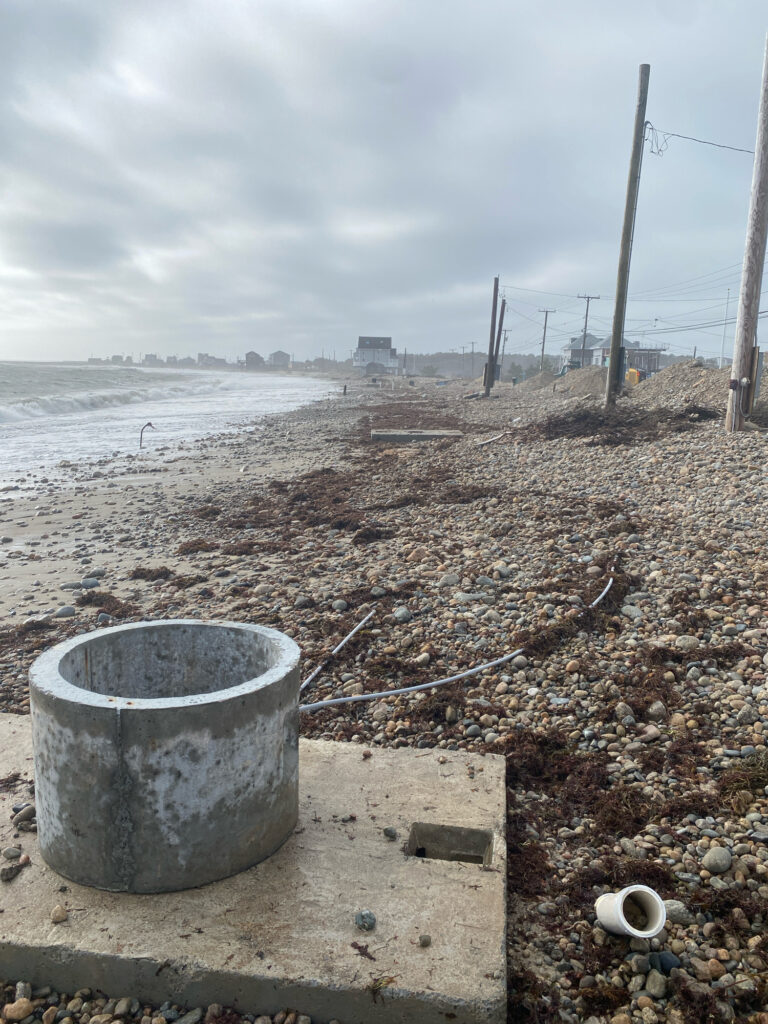 a concrete structure on a beach (MyCoast AI)