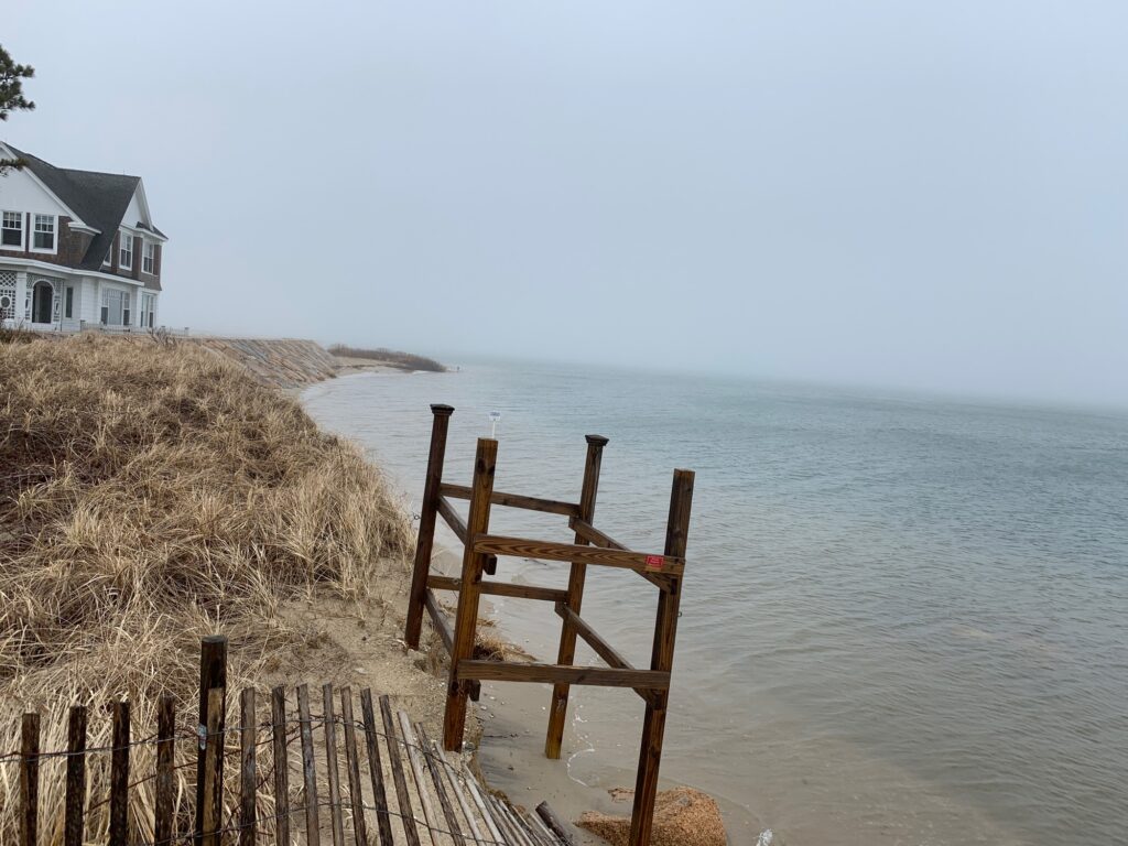 a chair on a dock (MyCoast AI)