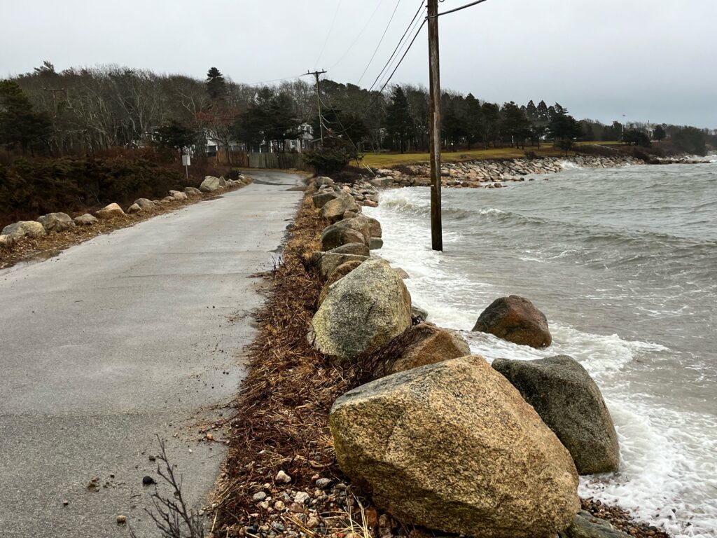 a road next to a body of water (MyCoast AI)