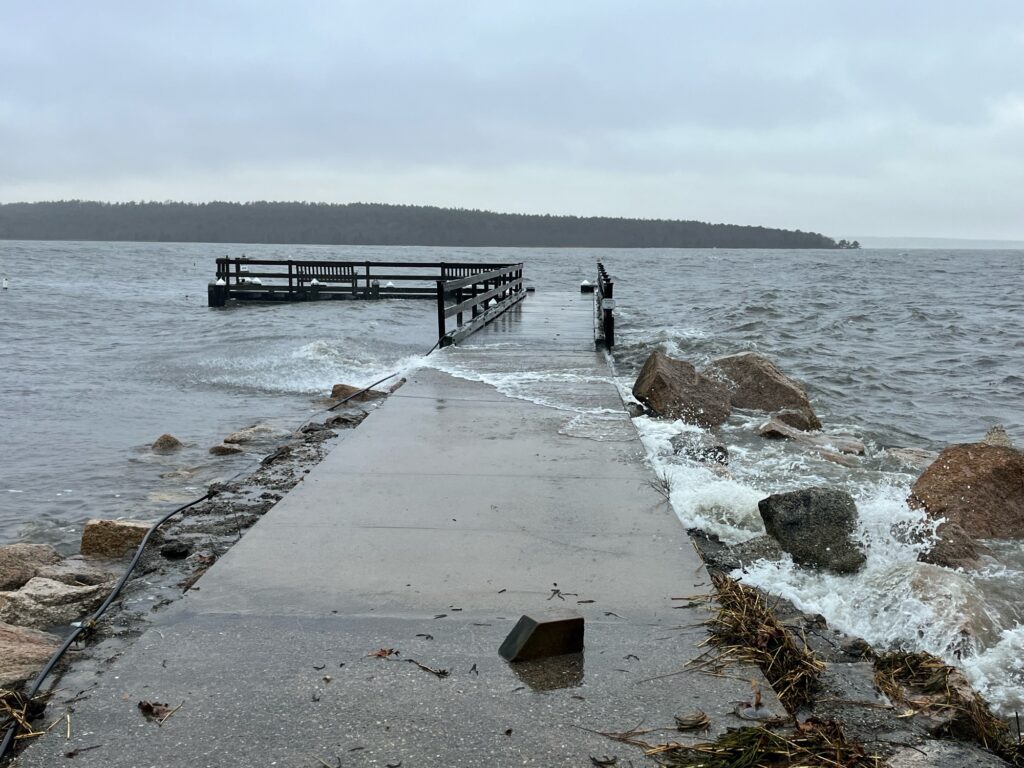 a dock over a body of water (MyCoast AI)