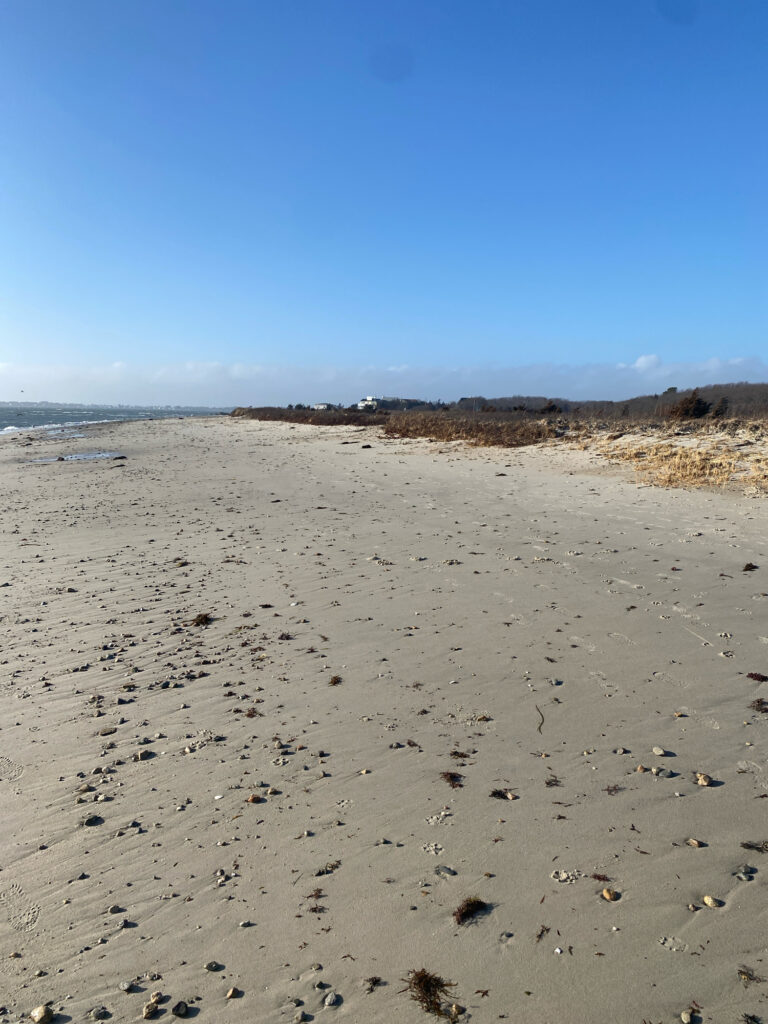 a sandy beach with blue sky and clouds (MyCoast AI)