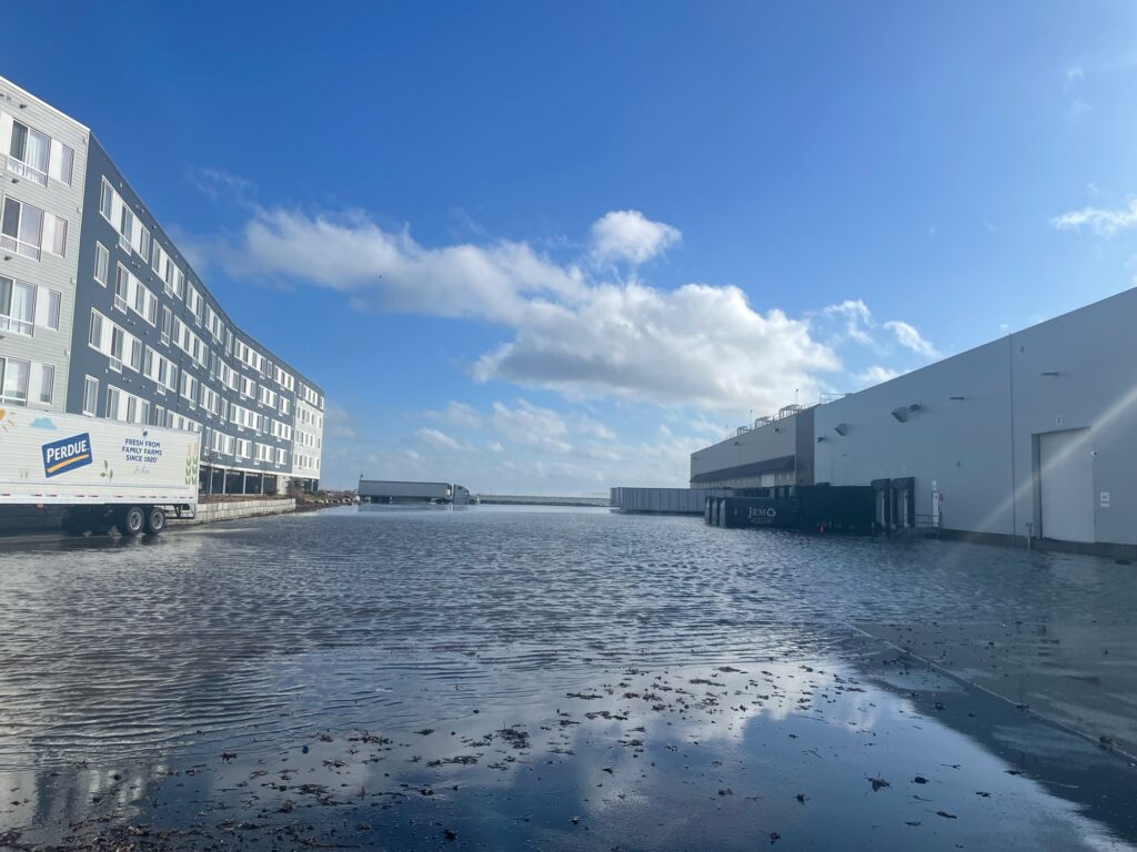 a body of water with buildings around it (MyCoast AI)