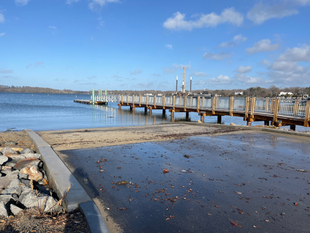 a dock over a body of water (MyCoast AI)