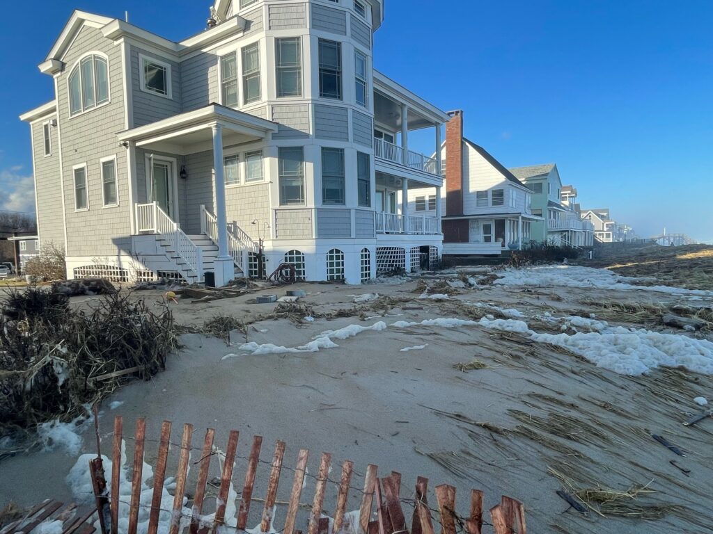 a row of houses on a beach (MyCoast AI)
