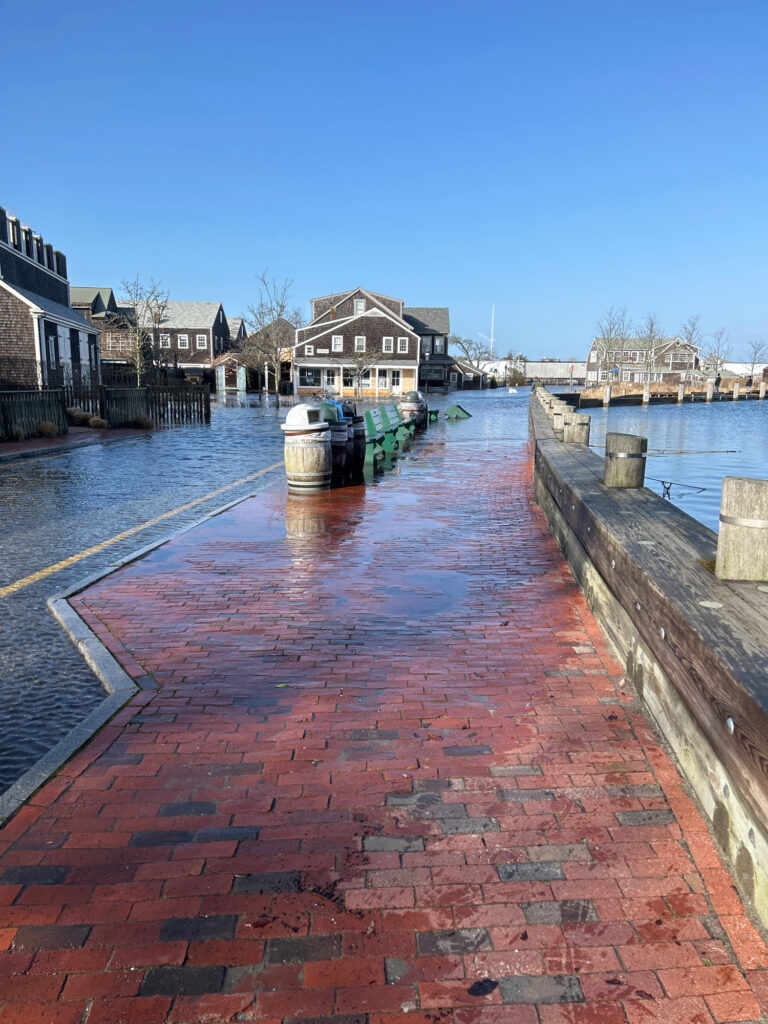 a brick walkway with boats on it (MyCoast AI)