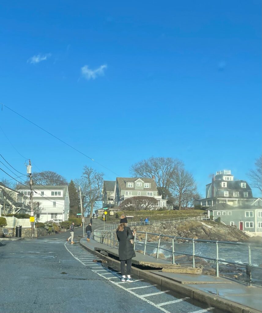 a person standing on a road (MyCoast AI)