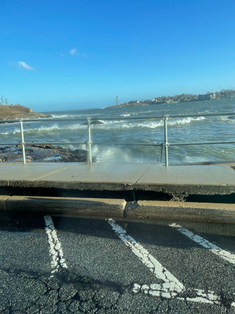 a road with water on the side (MyCoast AI)