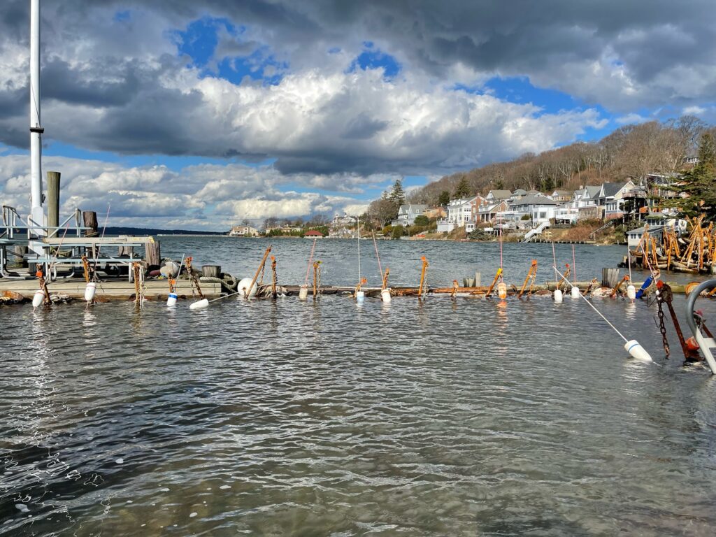 a body of water with boats and houses along it (MyCoast AI)