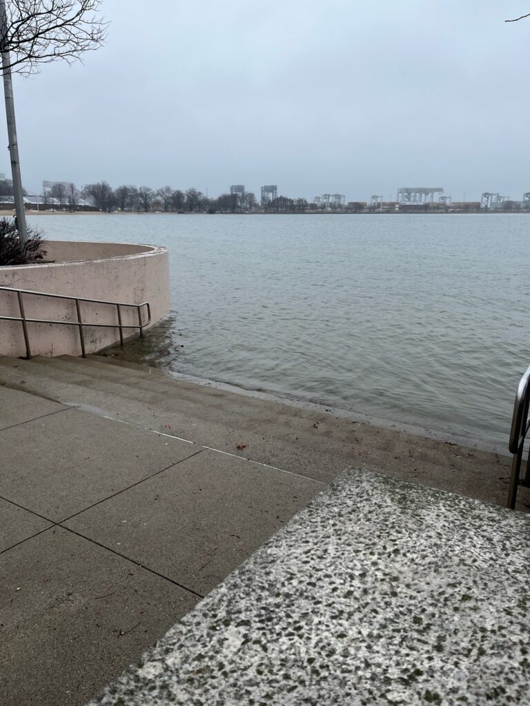 a body of water with a city in the background (MyCoast AI)