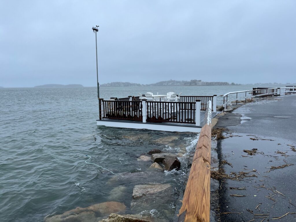 a dock over a body of water (MyCoast AI)