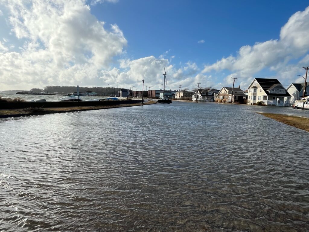 a body of water with buildings along it (MyCoast AI)