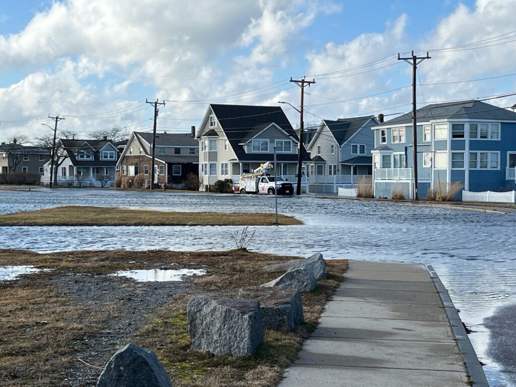 a row of houses along a beach (MyCoast AI)