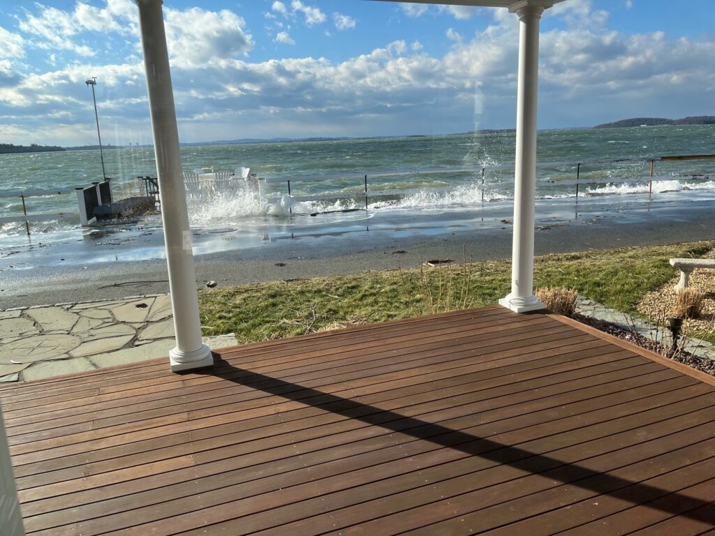 a deck overlooking a body of water (MyCoast AI)