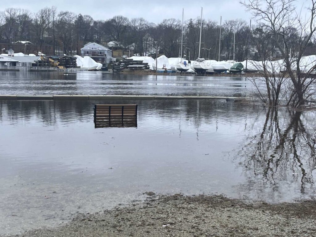 a dock in a lake (MyCoast AI)