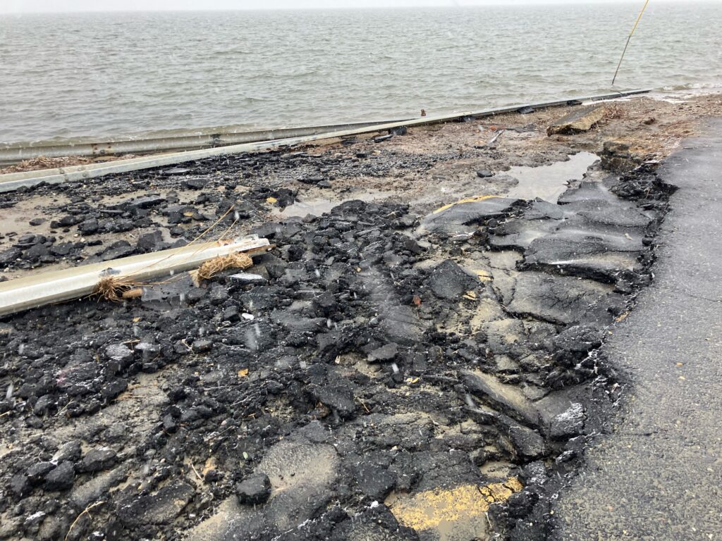 a broken pipe on a beach (MyCoast AI)