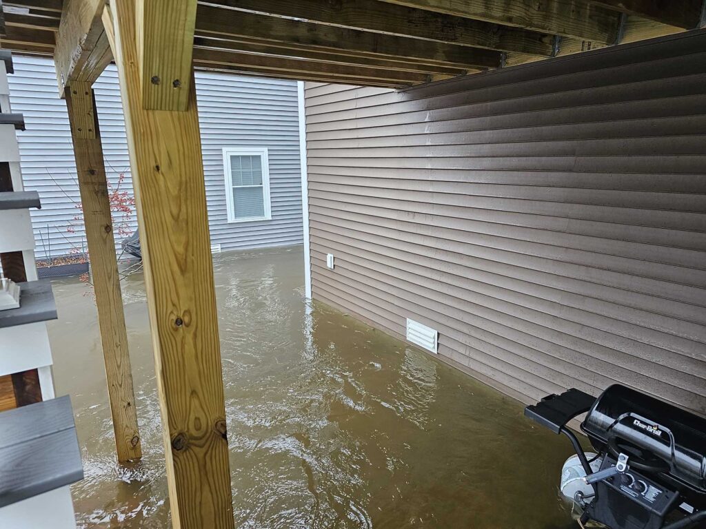 a flooded room with a water way (MyCoast AI)