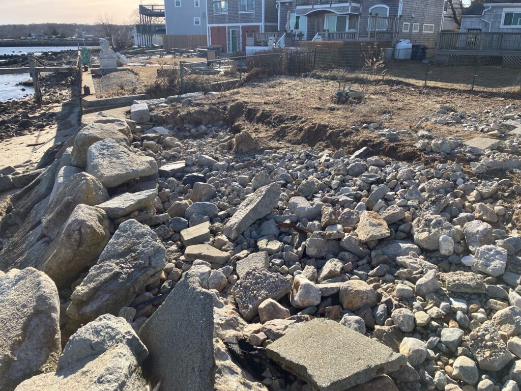 a large pile of rocks (MyCoast AI)