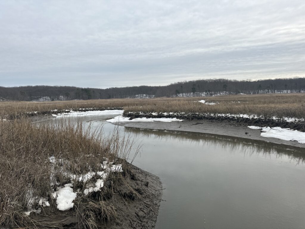a frozen lake with snow (MyCoast AI)