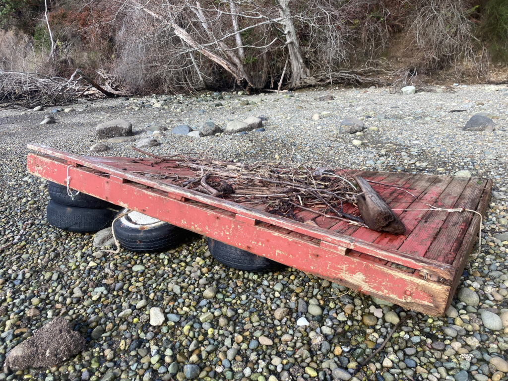 a boat on the ground (MyCoast AI)