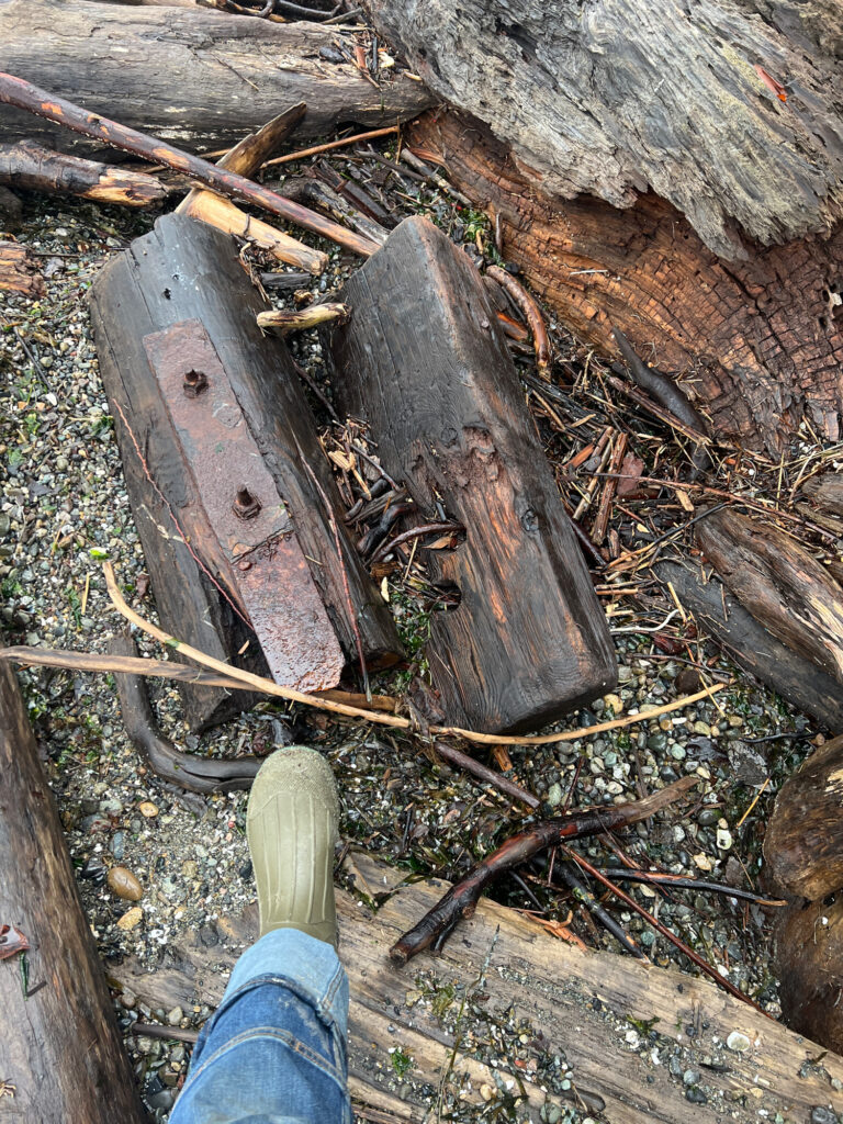 a person's foot next to a broken piece of wood (MyCoast AI)