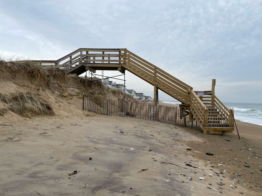 a bridge over a beach (MyCoast AI)