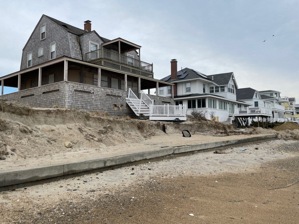 a row of houses on a beach (MyCoast AI)