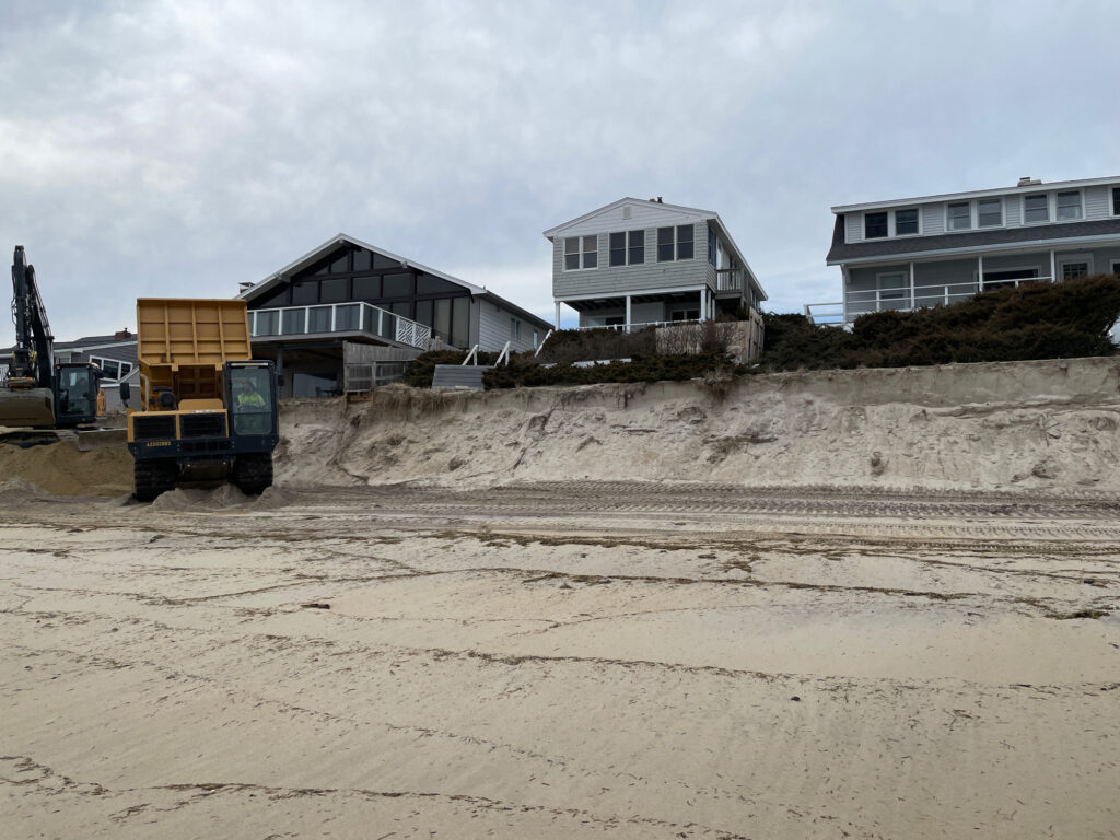 a construction site with a tractor (MyCoast AI)