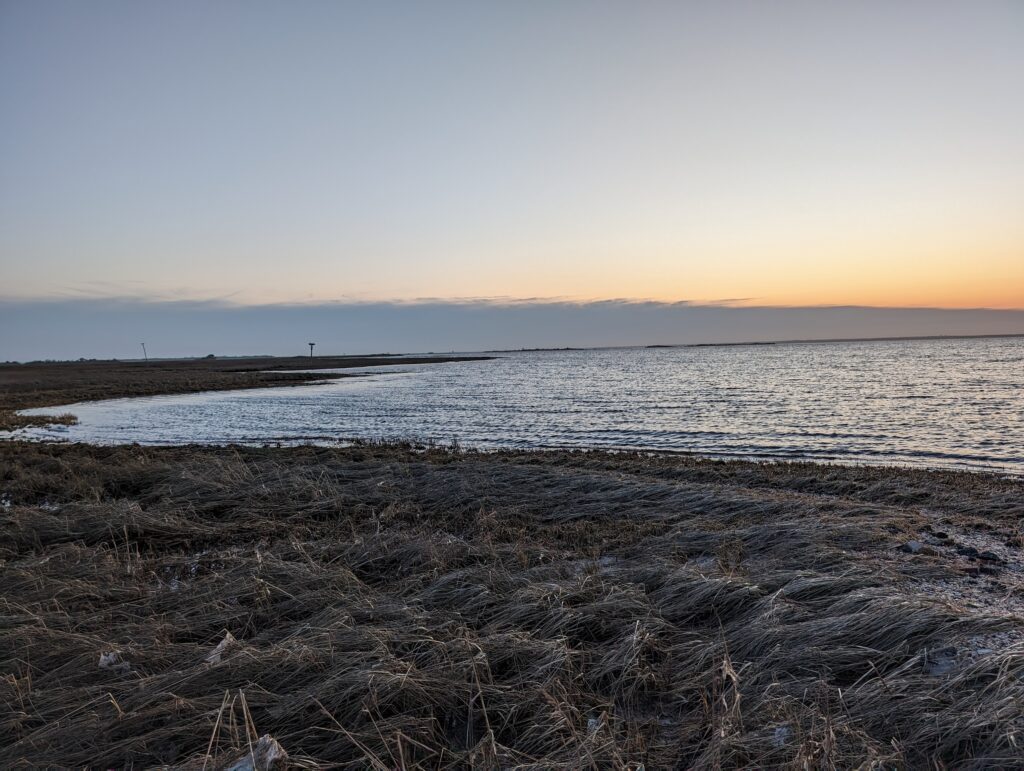 a beach with snow (MyCoast AI)