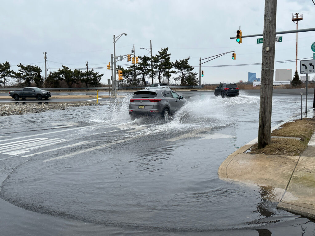 cars driving through water (MyCoast AI)