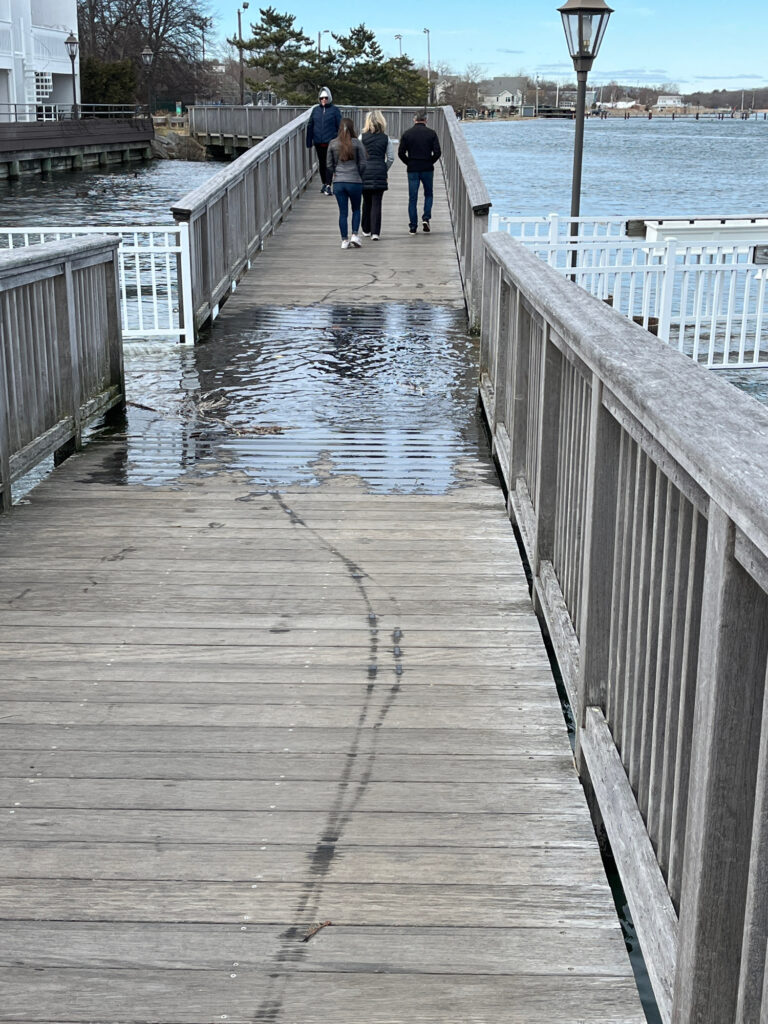 a group of people walking on a boardwalk (MyCoast AI)